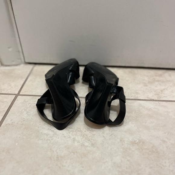 Franco Satro Black Wedge Sandals (Size 7.5) - Picture 9 of 13